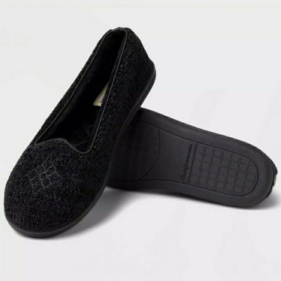 dearfoams Shoes - NIP Dearfoams Rebecca Chenille Closed-Back Slippers